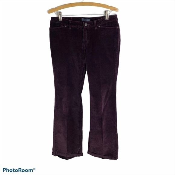 Banana Republic Purple Velvet Pants Women’s Sz 2 - Picture 1 of 8